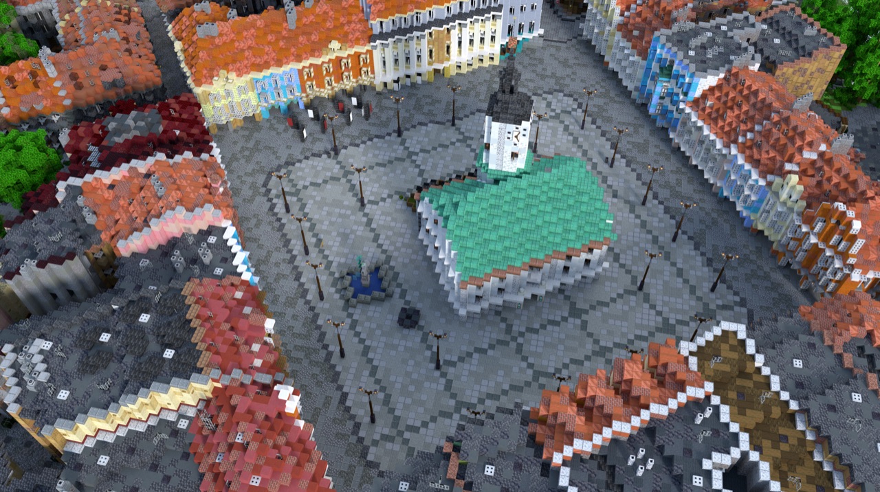 Gliwice odtworzone w Minecraft - projekt BTE Poland